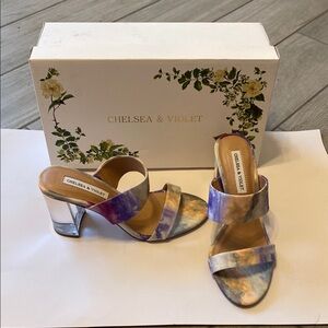 Chelsea & Violet tie dye block heels size 7